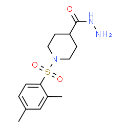 ChemSpider 2D Image | 1-(2,4-dimethylbenzenesulfonyl)piperidine-4-carbohydrazide | C14H21N3O3S
