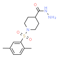 ChemSpider 2D Image | 1-(2,5-dimethylbenzenesulfonyl)piperidine-4-carbohydrazide | C14H21N3O3S