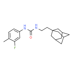 ChemSpider 2D Image | 1-[2-(Adamantan-1-yl)ethyl]-3-(3-fluoro-4-methylphenyl)urea | C20H27FN2O