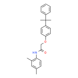 ChemSpider 2D Image | N-(2,4-Dimethylphenyl)-2-[4-(2-phenyl-2-propanyl)phenoxy]acetamide | C25H27NO2
