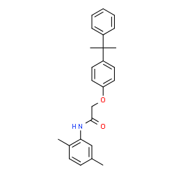 ChemSpider 2D Image | N-(2,5-Dimethylphenyl)-2-[4-(2-phenyl-2-propanyl)phenoxy]acetamide | C25H27NO2