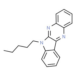 ChemSpider 2D Image | 6-Pentyl-6H-indolo[2,3-b]quinoxaline | C19H19N3