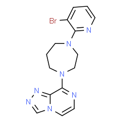 ChemSpider 2D Image | 8-[4-(3-Bromo-2-pyridinyl)-1,4-diazepan-1-yl][1,2,4]triazolo[4,3-a]pyrazine | C15H16BrN7