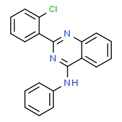 ChemSpider 2D Image | 2-(2-Chlorophenyl)-N-phenyl-4-quinazolinamine | C20H14ClN3