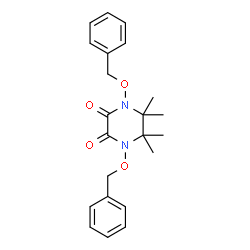 ChemSpider 2D Image | 1,4-Bis(benzyloxy)-5,5,6,6-tetramethyl-2,3-piperazinedione | C22H26N2O4
