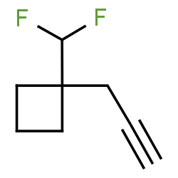 ChemSpider 2D Image | 1-(Difluoromethyl)-1-(2-propyn-1-yl)cyclobutane | C8H10F2