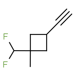 ChemSpider 2D Image | 1-(Difluoromethyl)-3-ethynyl-1-methylcyclobutane | C8H10F2