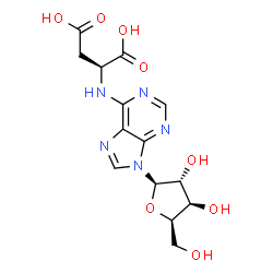 ChemSpider 2D Image | N-[9-(beta-D-Xylofuranosyl)-9H-purin-6-yl]-L-aspartic acid | C14H17N5O8