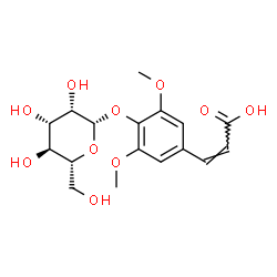 ChemSpider 2D Image | (2E)-3-[4-(beta-D-Mannopyranosyloxy)-3,5-dimethoxyphenyl]acrylic acid | C17H22O10