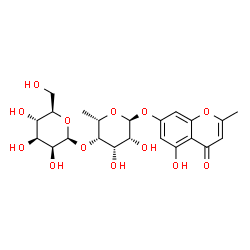 ChemSpider 2D Image | 5-Hydroxy-2-methyl-4-oxo-4H-chromen-7-yl 6-deoxy-4-O-beta-D-mannopyranosyl-alpha-L-talopyranoside | C22H28O13