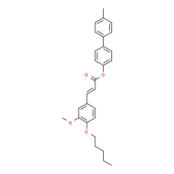 ChemSpider 2D Image | 4'-Methyl-4-biphenylyl (2E)-3-[3-methoxy-4-(pentyloxy)phenyl]acrylate | C28H30O4