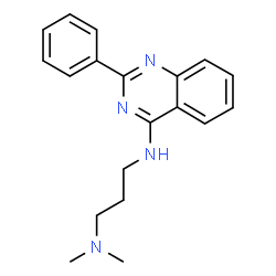 ChemSpider 2D Image | N,N-Dimethyl-N'-(2-phenyl-4-quinazolinyl)-1,3-propanediamine | C19H22N4