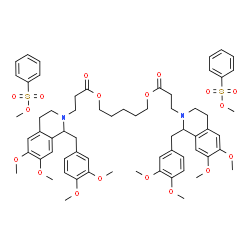 ChemSpider 2D Image | 1,5-Pentanediyl bis{3-[1-(3,4-dimethoxybenzyl)-6,7-dimethoxy-3,4-dihydro-2(1H)-isoquinolinyl]propanoate} - methyl benzenesulfonate (1:2) | C65H82N2O18S2