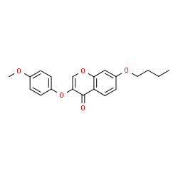 ChemSpider 2D Image | 7-Butoxy-3-(4-methoxyphenoxy)-4H-chromen-4-one | C20H20O5