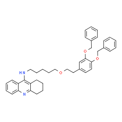ChemSpider 2D Image | N-(5-{2-[3,4-Bis(benzyloxy)phenyl]ethoxy}pentyl)-1,2,3,4-tetrahydro-9-acridinamine | C40H44N2O3