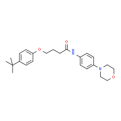 ChemSpider 2D Image | 4-(4-tert-Butylphenoxy)-N-[4-(morpholin-4-yl)phenyl]butanamide | C24H32N2O3