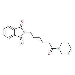 ChemSpider 2D Image | 2-[6-Oxo-6-(1-piperidinyl)hexyl]-1H-isoindole-1,3(2H)-dione | C19H24N2O3