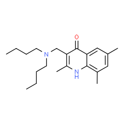 ChemSpider 2D Image | 3-[(dibutylamino)methyl]-2,6,8-trimethylquinolin-4-ol | C21H32N2O