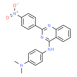 ChemSpider 2D Image | N,N-Dimethyl-N'-[2-(4-nitrophenyl)-4-quinazolinyl]-1,4-benzenediamine | C22H19N5O2