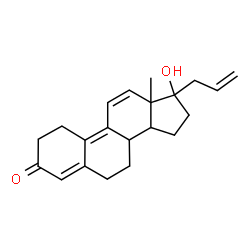 ChemSpider 2D Image | 17-Allyl-17-hydroxy-13-methyl-1,2,6,7,8,13,14,15,16,17-decahydro-3H-cyclopenta[a]phenanthren-3-one | C21H26O2