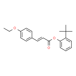 ChemSpider 2D Image | 2-tert-Butylphenyl (2E)-3-(4-ethoxyphenyl)acrylate | C21H24O3