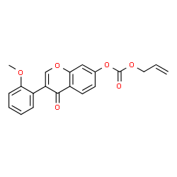 ChemSpider 2D Image | Allyl 3-(2-methoxyphenyl)-4-oxo-4H-chromen-7-yl carbonate | C20H16O6