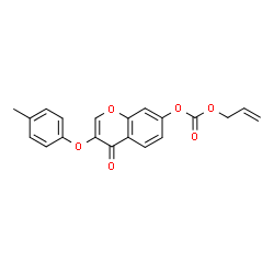 ChemSpider 2D Image | Allyl 3-(4-methylphenoxy)-4-oxo-4H-chromen-7-yl carbonate | C20H16O6