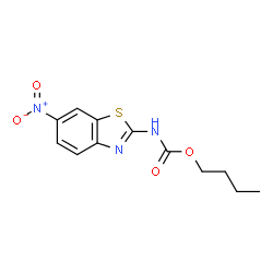 ChemSpider 2D Image | Butyl (6-nitro-1,3-benzothiazol-2-yl)carbamate | C12H13N3O4S