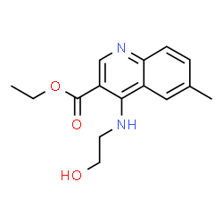 ChemSpider 2D Image | Ethyl 4-[(2-hydroxyethyl)amino]-6-methyl-3-quinolinecarboxylate | C15H18N2O3