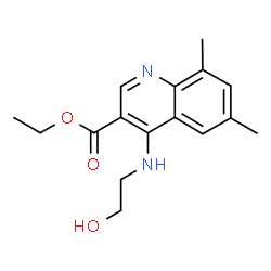 ChemSpider 2D Image | Ethyl 4-[(2-hydroxyethyl)amino]-6,8-dimethyl-3-quinolinecarboxylate | C16H20N2O3