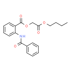 ChemSpider 2D Image | 2-Butoxy-2-oxoethyl 2-(benzoylamino)benzoate | C20H21NO5