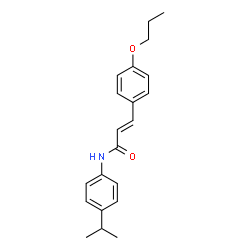 ChemSpider 2D Image | (2E)-N-(4-Isopropylphenyl)-3-(4-propoxyphenyl)acrylamide | C21H25NO2