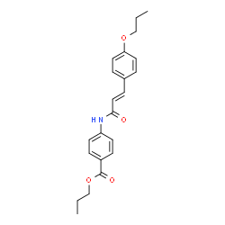 ChemSpider 2D Image | Propyl 4-{[(2E)-3-(4-propoxyphenyl)-2-propenoyl]amino}benzoate | C22H25NO4