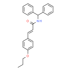 ChemSpider 2D Image | (2E)-N-(Diphenylmethyl)-3-(4-propoxyphenyl)acrylamide | C25H25NO2