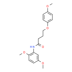 ChemSpider 2D Image | N-(2,5-Dimethoxyphenyl)-4-(4-methoxyphenoxy)butanamide | C19H23NO5
