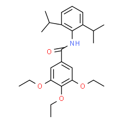 ChemSpider 2D Image | N-(2,6-Diisopropylphenyl)-3,4,5-triethoxybenzamide | C25H35NO4