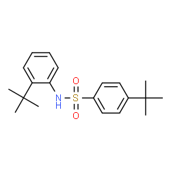 ChemSpider 2D Image | 4-(2-Methyl-2-propanyl)-N-[2-(2-methyl-2-propanyl)phenyl]benzenesulfonamide | C20H27NO2S