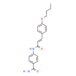 ChemSpider 2D Image | 4-{[(2E)-3-(4-Butoxyphenyl)-2-propenoyl]amino}benzamide | C20H22N2O3