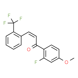 ChemSpider 2D Image | (2Z)-1-(2-Fluoro-4-methoxyphenyl)-3-[2-(trifluoromethyl)phenyl]-2-propen-1-one | C17H12F4O2