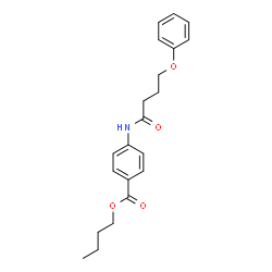 ChemSpider 2D Image | Butyl 4-[(4-phenoxybutanoyl)amino]benzoate | C21H25NO4