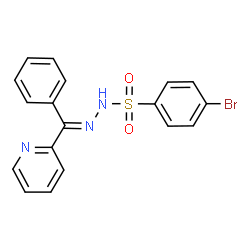 ChemSpider 2D Image | 4-Bromo-N'-[(E)-phenyl(2-pyridinyl)methylene]benzenesulfonohydrazide | C18H14BrN3O2S