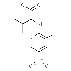 ChemSpider 2D Image | N-(3-Fluoro-5-nitro-2-pyridinyl)valine | C10H12FN3O4