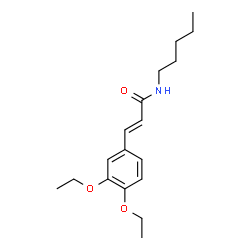 ChemSpider 2D Image | (2E)-3-(3,4-Diethoxyphenyl)-N-pentylacrylamide | C18H27NO3