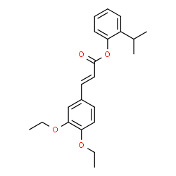 ChemSpider 2D Image | 2-Isopropylphenyl (2E)-3-(3,4-diethoxyphenyl)acrylate | C22H26O4