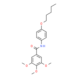 ChemSpider 2D Image | 3,4,5-Trimethoxy-N-[4-(pentyloxy)phenyl]benzamide | C21H27NO5