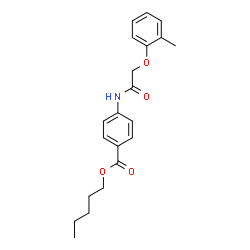 ChemSpider 2D Image | Pentyl 4-{[(2-methylphenoxy)acetyl]amino}benzoate | C21H25NO4