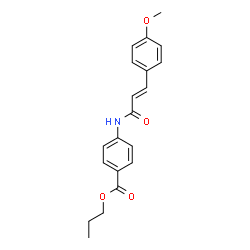 ChemSpider 2D Image | Propyl 4-{[(2E)-3-(4-methoxyphenyl)-2-propenoyl]amino}benzoate | C20H21NO4