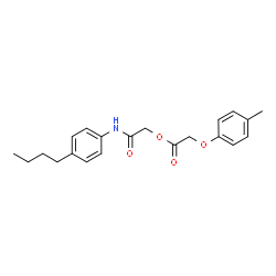 ChemSpider 2D Image | 2-[(4-Butylphenyl)amino]-2-oxoethyl (4-methylphenoxy)acetate | C21H25NO4