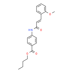ChemSpider 2D Image | Butyl 4-{[(2E)-3-(2-methoxyphenyl)-2-propenoyl]amino}benzoate | C21H23NO4