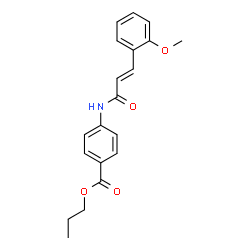 ChemSpider 2D Image | Propyl 4-{[(2E)-3-(2-methoxyphenyl)-2-propenoyl]amino}benzoate | C20H21NO4